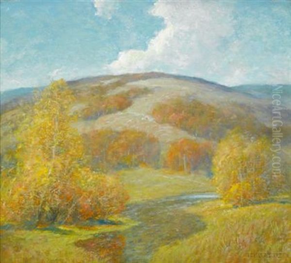 Summer Landscape, Round Hill Oil Painting by Ernest Albert