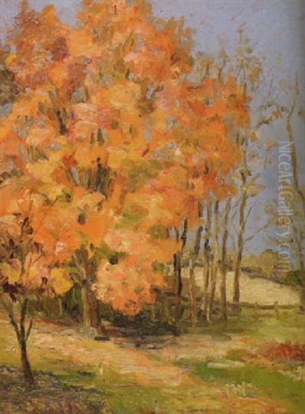 October Landscape Oil Painting by Ernest Albert