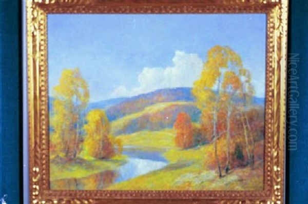 When Green Turns To Russet And Gold Oil Painting by Ernest Albert