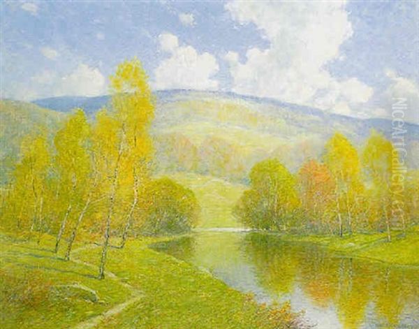 The Path By The River Oil Painting by Ernest Albert