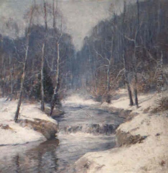 The Rock-bound-brook Oil Painting by Ernest Albert