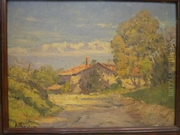 Vue De Fontaine, Fin D'apres-midi En Septembre Oil Painting by Andre Albertin