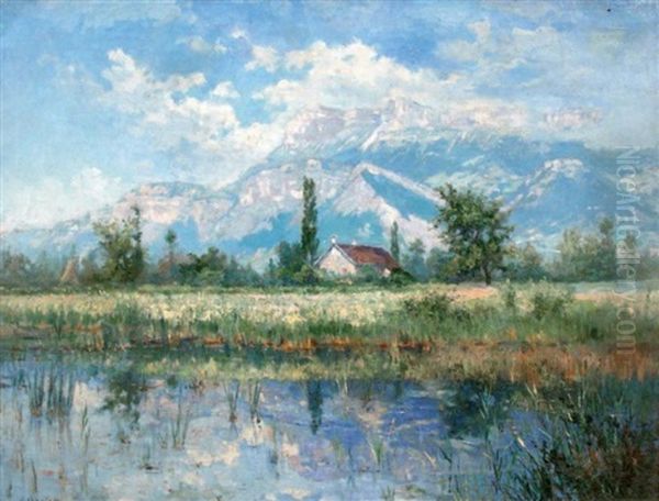 Vallee De L'isere Et Chartreuse Oil Painting by Andre Albertin