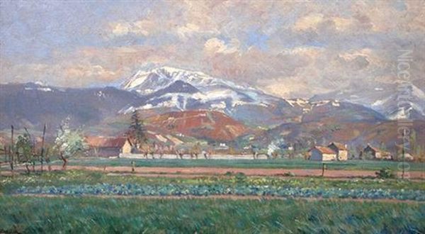 Le Taillefer Pris Aux Environs Du Rondeau Oil Painting by Andre Albertin