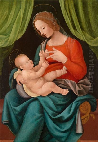 Madonna Mit Kind Oil Painting by Mariotto Albertinelli