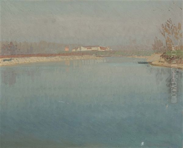 Flusslandschaft by Oreste Albertini