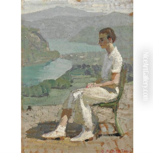 Figura A Viconago, Zita Oil Painting by Oreste Albertini