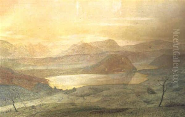 Panorama Da Viconago, Con Effetto Di Sole by Oreste Albertini