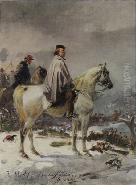 Garibaldi In Dijon Oil Painting by Sebastiano De Albertis