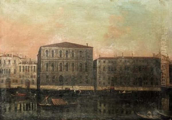 Venice, A View Of The Grande Canal At The Ca'pesaro Oil Painting by Francesco Albotti