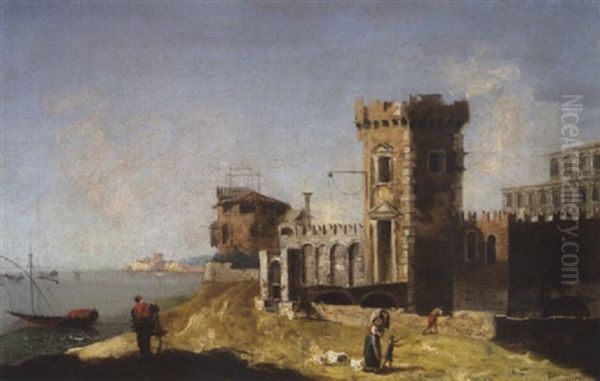 Capriccio Veneziano Oil Painting by Francesco Albotti