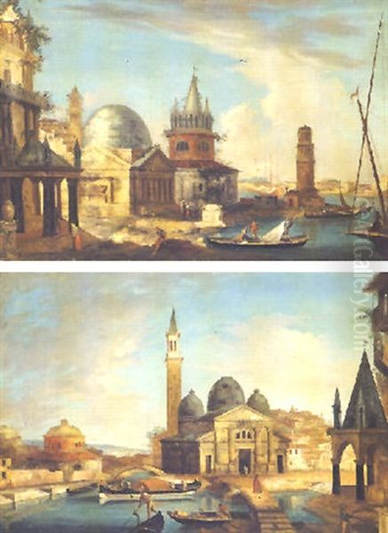 Capriccio Oil Painting by Francesco Albotti