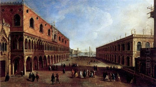 Veduta Della Piazzetta Oil Painting by Francesco Albotti