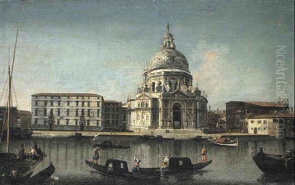 Santa Maria Del Salute From The Grand Canal, Venice Oil Painting by Francesco Albotti