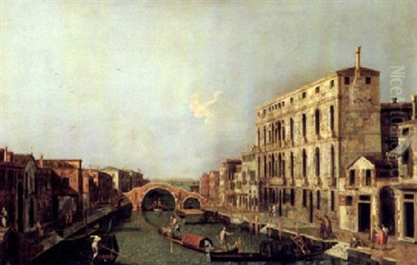 The Palazzo Surian, Cannaregio Oil Painting by Francesco Albotti