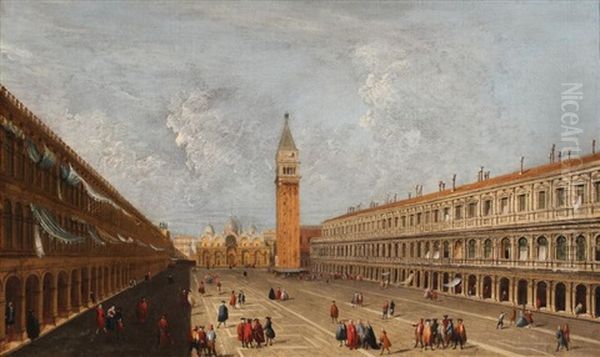 Vue De La Place Saint-marc Oil Painting by Francesco Albotto