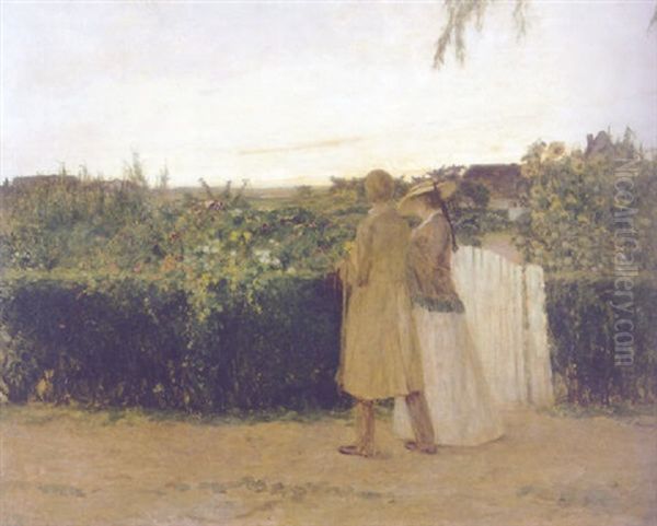 Der Spaziergang Oil Painting by Karl Albrecht