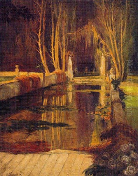 The Reflecting Pool Oil Painting by Henry James Albright