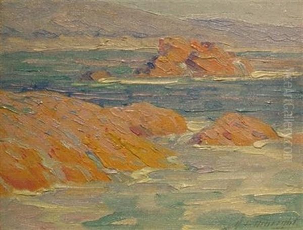 The Sea At Laguna, California Oil Painting by Herman Oliver Albright