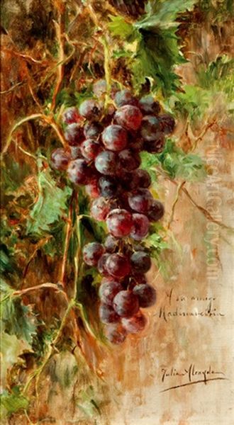 Uvas Oil Painting by Julia Alcayde y Montoya