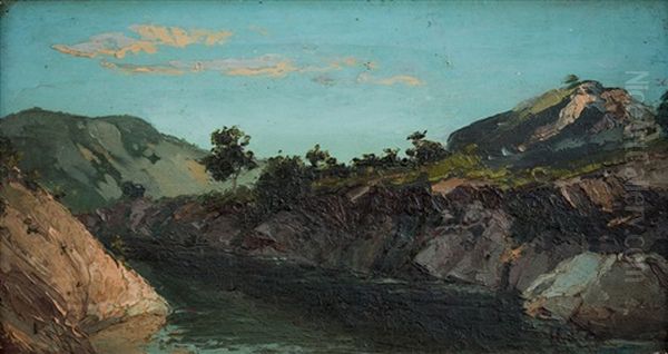 Pejzaz Oil Painting by Hiacynt Alchimowicz