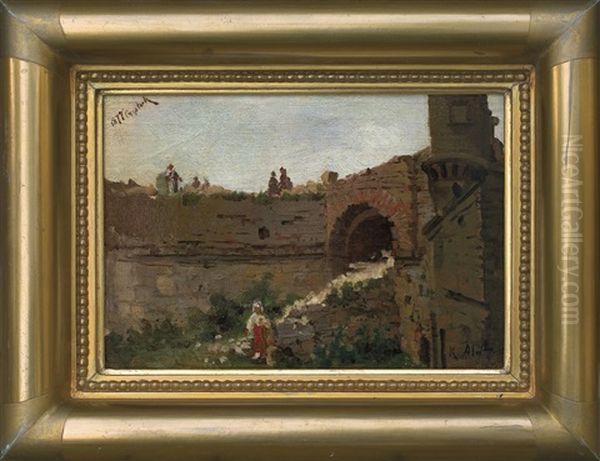 Defence Walls Oil Painting by Kazimierz Alchimowicz