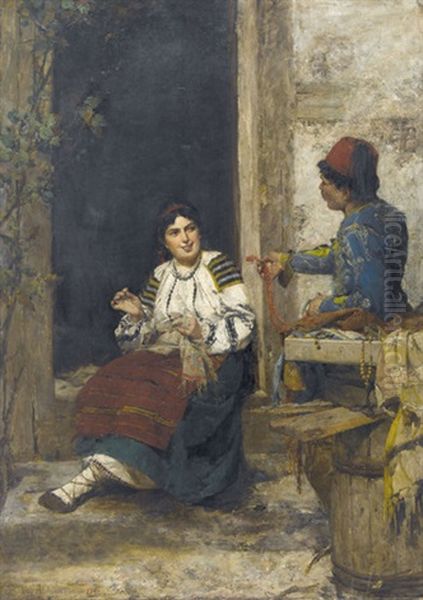 Der Schmuckhandler Aus Dem Orient Oil Painting by Kazimierz Alchimowicz