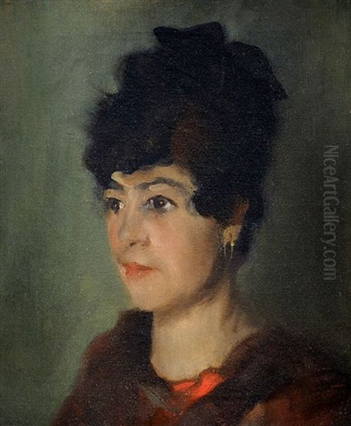 Camicetta Rossa Oil Painting by Ambrogio Antonio Alciati