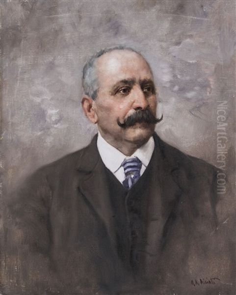 Nobiluomo Oil Painting by Ambrogio Antonio Alciati