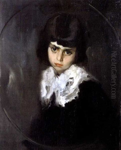 Jeune Fille Au Col Blanc Oil Painting by Ambrogio Antonio Alciati