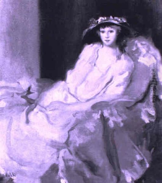 Ritratto Di Giovane Donna Seduta In Abito Rosa Oil Painting by Ambrogio Antonio Alciati