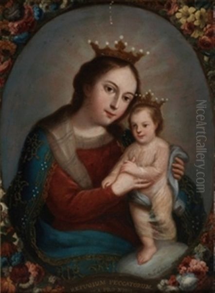 Virgen Del Refugio Oil Painting by Jose de Alcibar