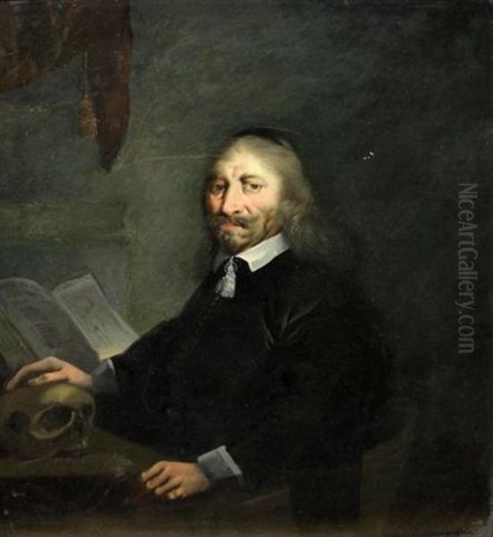 Portrait Of Sir William Harvey Oil Painting by Edward Alcock