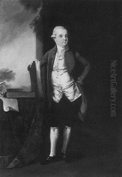 Portrait Of A Gentleman, Said To Be Constantine John Phipps,2nd Baron Mulgrave (1744-1792) Oil Painting by Edward Alcock