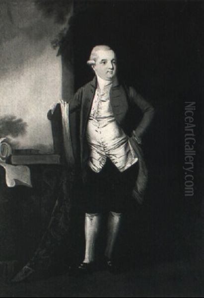 Portrait Of A Gentleman, Said To Be Constantine John Phipps, 2nd Baron Mulgrave Oil Painting by Edward Alcock