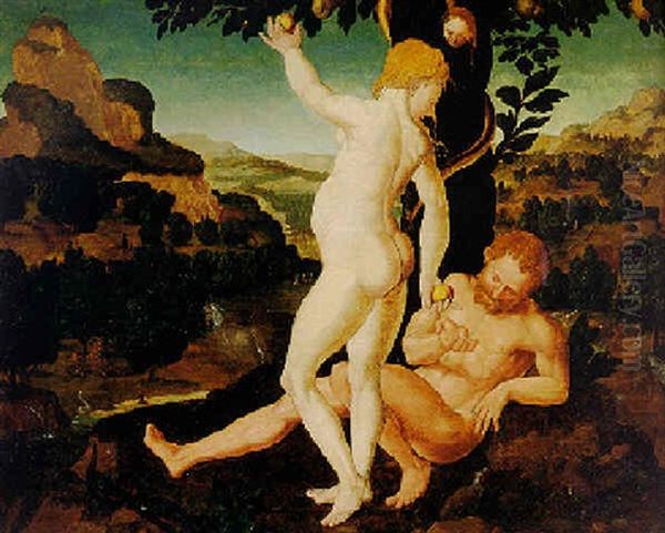 Adam And Eve by Heinrich Aldegrever