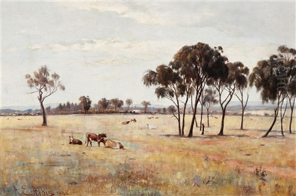 Royal Park, Melbourne - Summer Oil Painting by Albert Edward Aldis