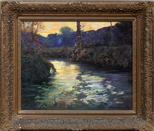 Coming Twilight Oil Painting by George Ames Aldrich