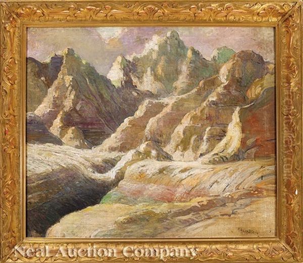 Mountain Landscape Oil Painting by George Ames Aldrich