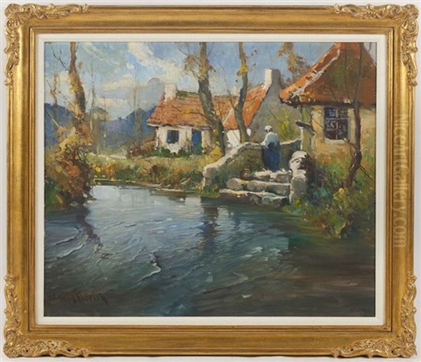 Summer Oil Painting by George Ames Aldrich