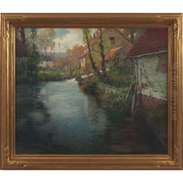 The Old Mill At Ancoury, Normandy by George Ames Aldrich