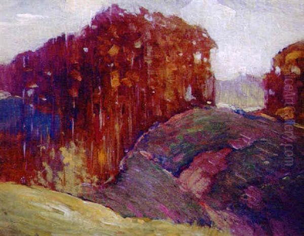 The Hillside Oil Painting by George Ames Aldrich