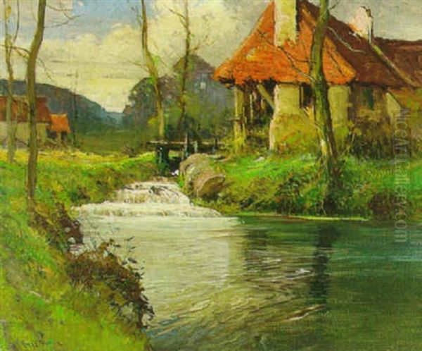 The Old Mill Oil Painting by George Ames Aldrich