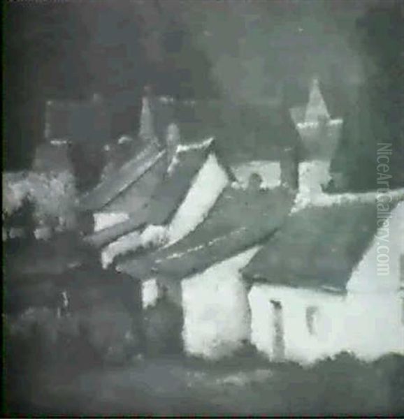 Nocturne, Montreuil Sur Mer Oil Painting by George Ames Aldrich