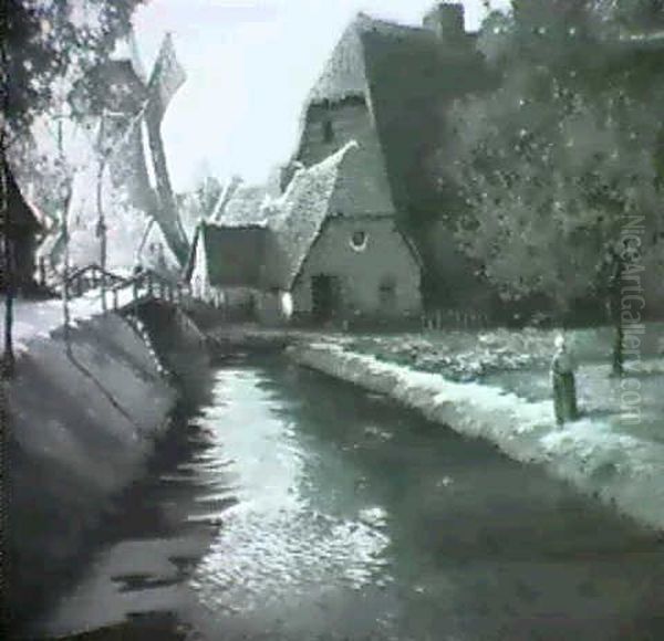 Brittany Scene Oil Painting by George Ames Aldrich