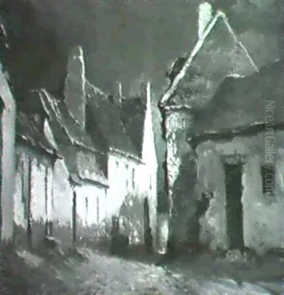 Normandy Village Oil Painting by George Ames Aldrich