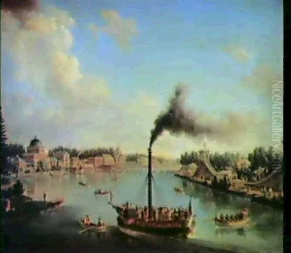 A View Of The Islands At St. Petersburg Oil Painting by Fedor Yakovlevich Alekseev