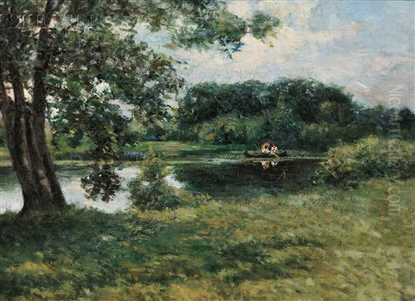 A Summer Afternoon Oil Painting by Clifford Grear Alexander