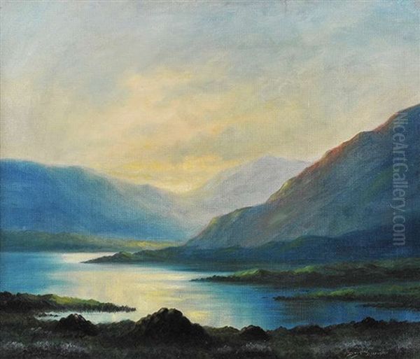 Evening, Near The Black Valley, Kerry Oil Painting by Douglas Alexander