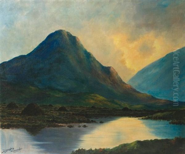 Connemara Sunset Oil Painting by Douglas Alexander